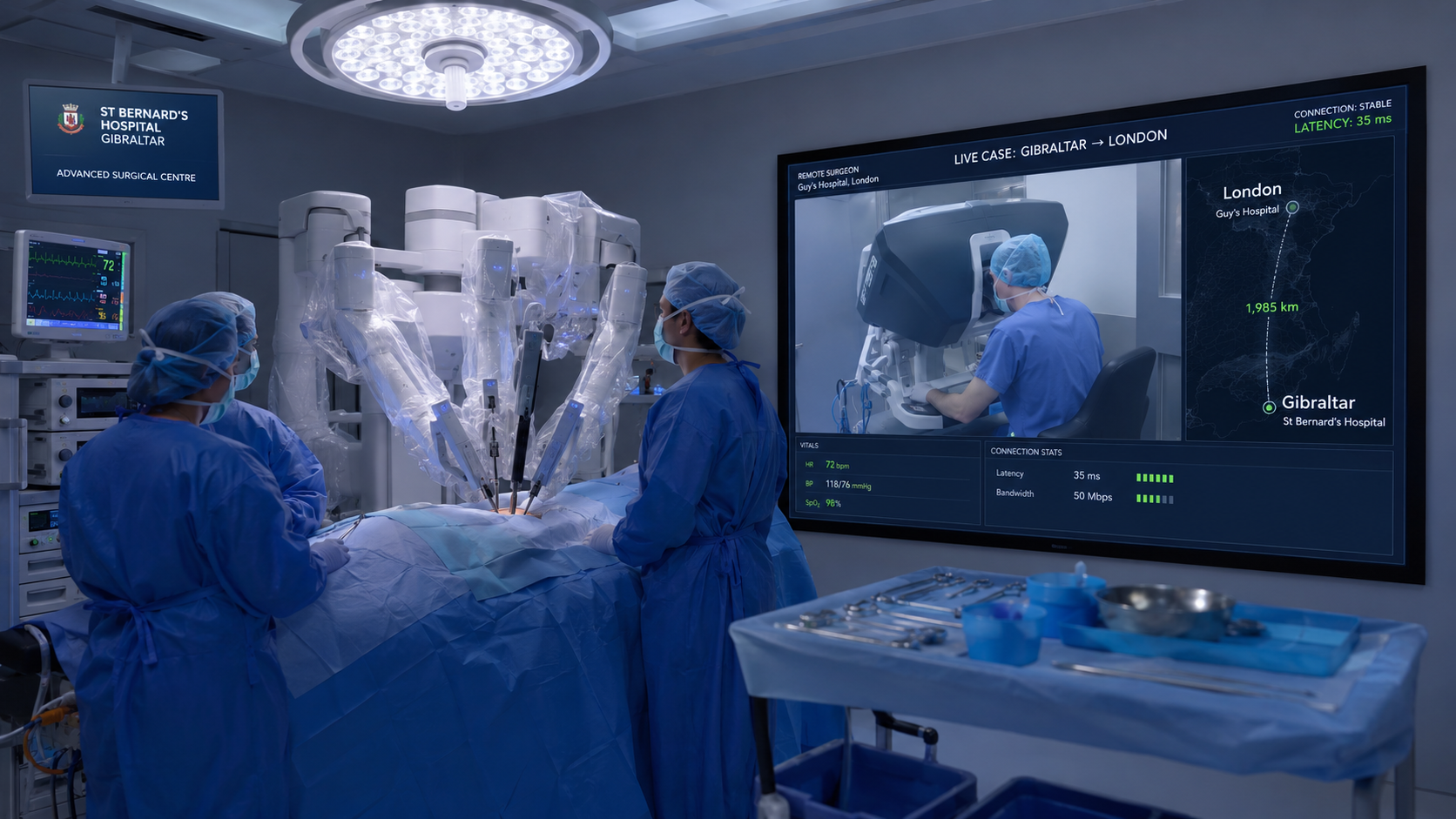 The Surgeon Was in London. The Patient Was in Gibraltar. The Operation Still Happened